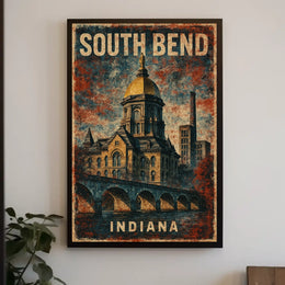 South Bend Architecture Art Deco Heritage Poster