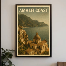 Amalfi Coast Vintage Travel Vintage Poster