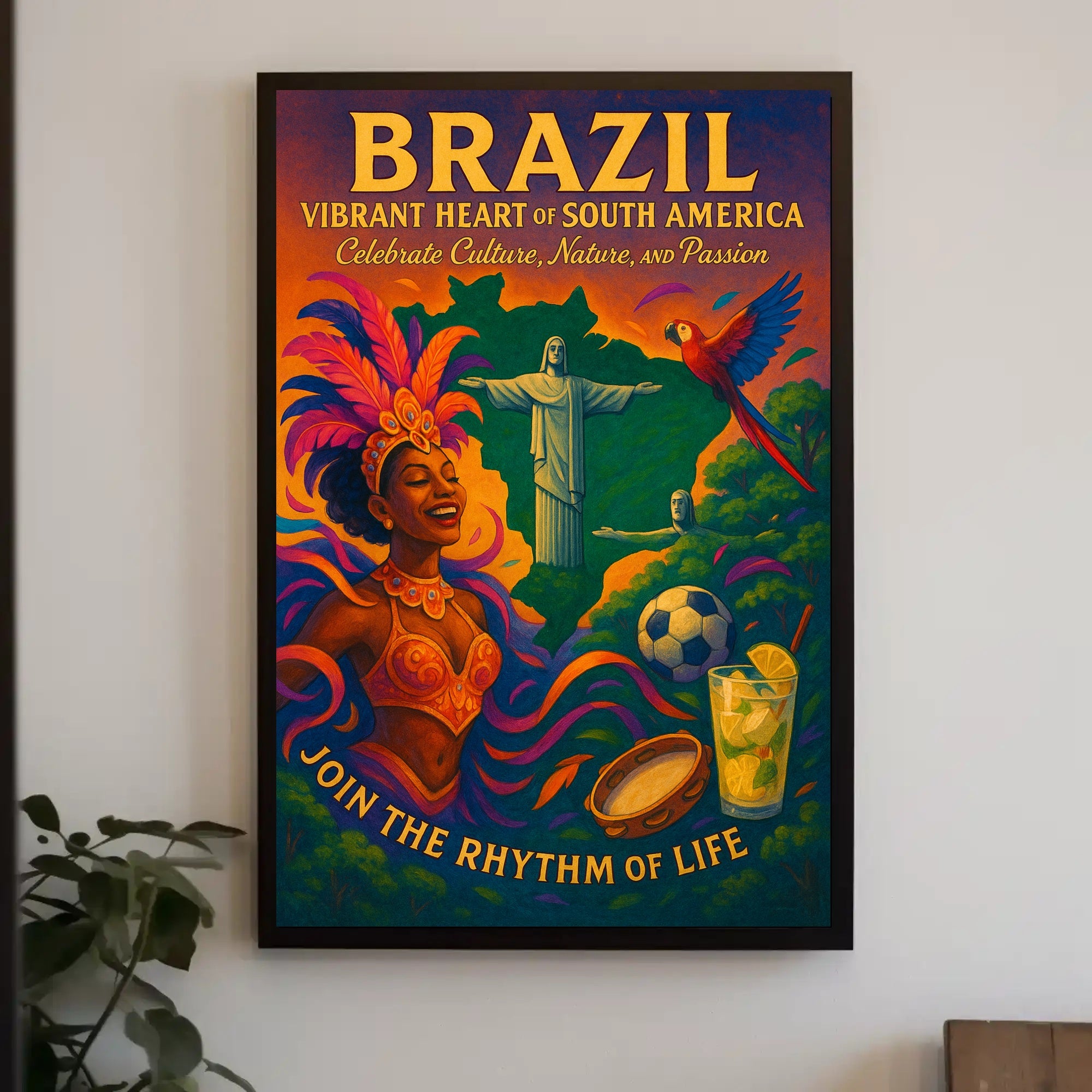 Vibrant Heart of South America Poster