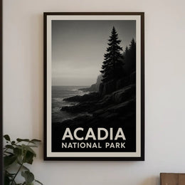 Acadia Coastal Vintage Travel Decor Lovers Poster