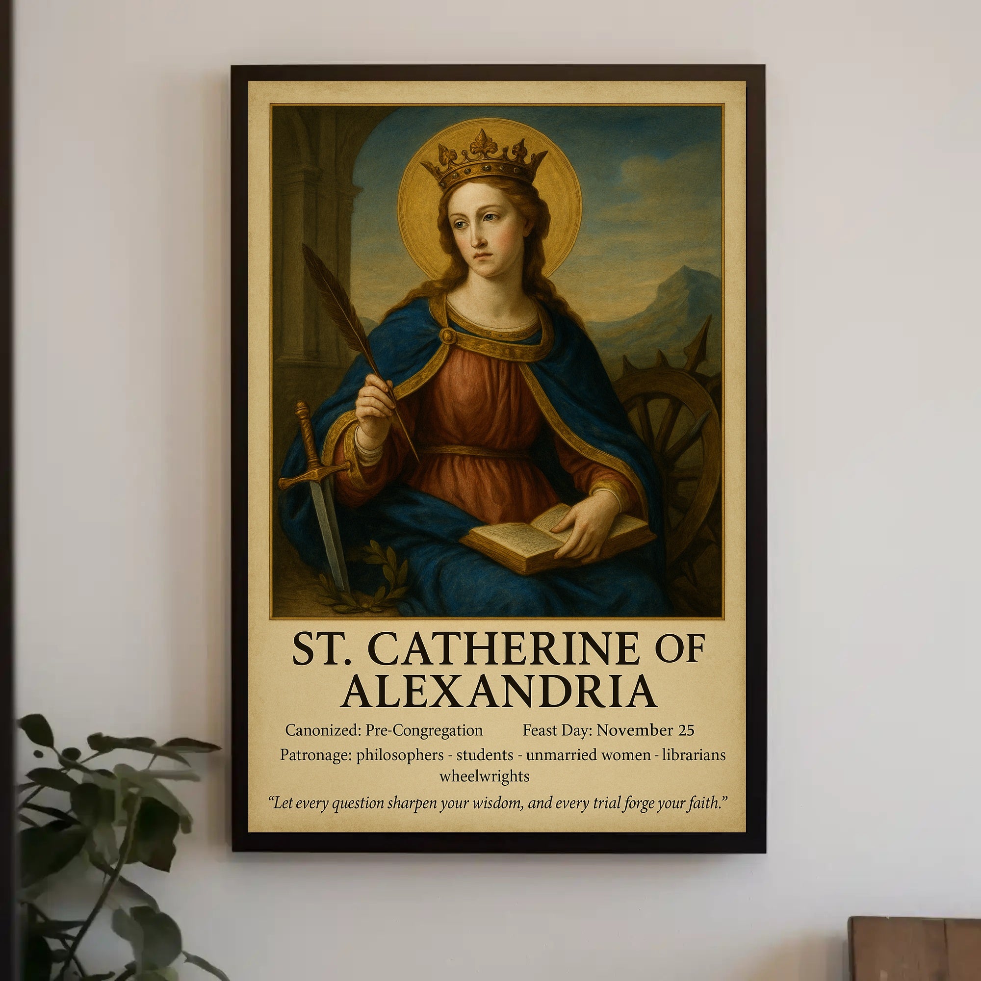 St. Catherine of Alexandria Iconography Heritage Poster
