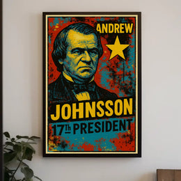 Andrew Johnson 17th President of the United States Graffiti Pop Art Poster