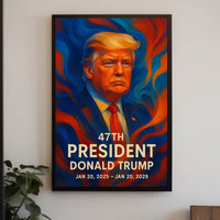 Patriotic U.S. Leader in Dynamic Colors Political Poster