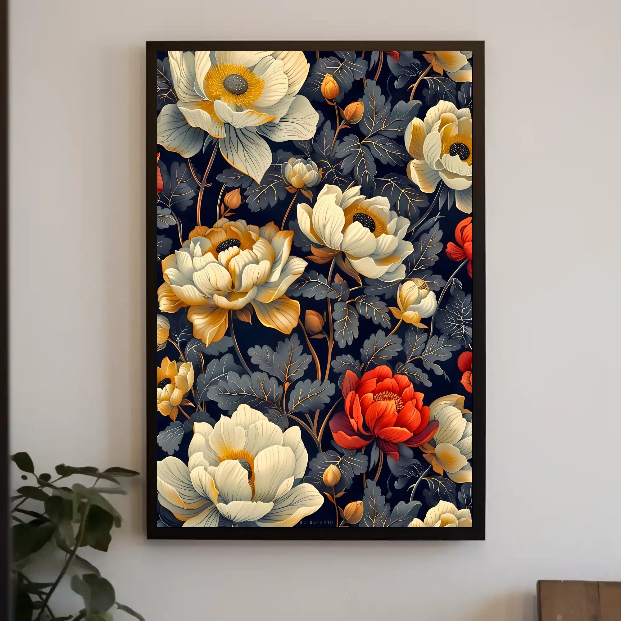 Floral Elegance Wall Art Print for Home Decor