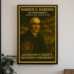 Warren G. Harding Presidential Portrait Historical or Presidential Poster