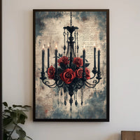 Roses And Candlelight Poster