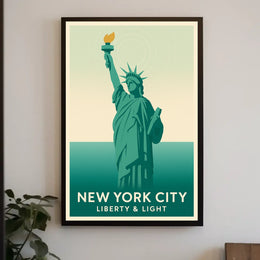 Statue of Liberty Modern Pop Art Travel Poster