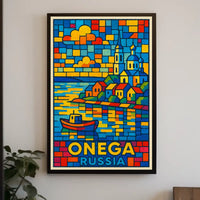 Onega, Russia A Vibrant Mosaic Poster