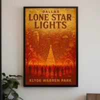 Dallas Lone Star Lights Poster