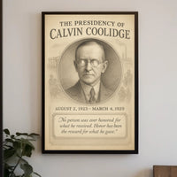Calvin Coolidge Presidency Overview Art Print Wall Decor PosterGoat