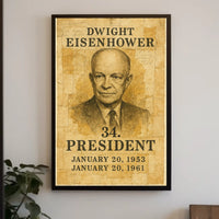Eisenhower Vintage Presidential Portrait Collectors Poster