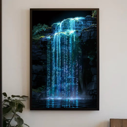 Digital Waterfall Poster