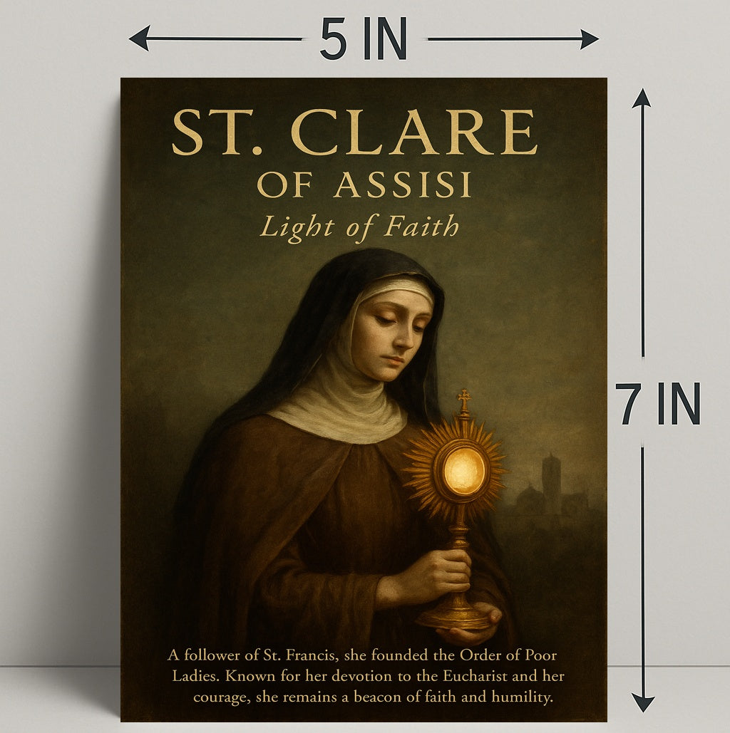 St. Clare Of Assisi Light Of Faith Poster