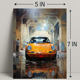 Vintage Elegance Classic Car In Urban Poster PosterGoat