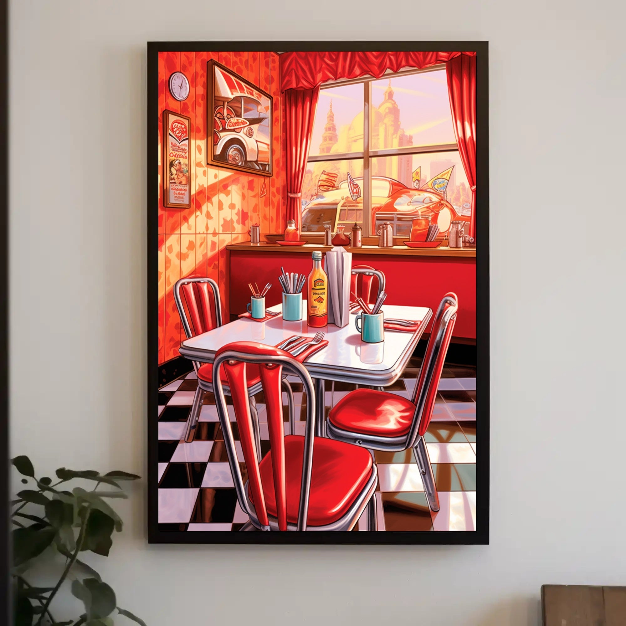 Retro Diner Vibes Poster