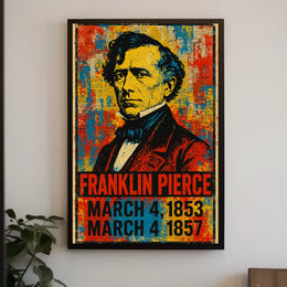 Franklin Pierce 14th President of the United States Street Art Mashup Poster