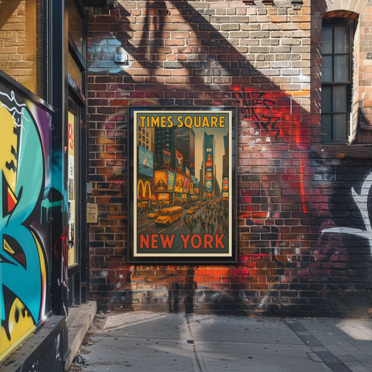 Times Square New York City Travel Poster