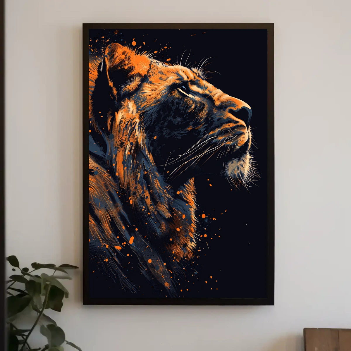 Majestic Lion In Vibrant Colors Poster