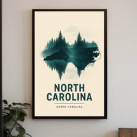 North Carolina Nature Reflection Poster