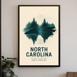 North Carolina Nature Reflection Poster