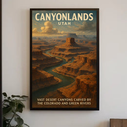 Canyonlands Utah Scenic Vintage Wanderlust Poster