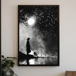 Serene Asian Landscape Art in Cultural or Heritage Poster PosterGoat