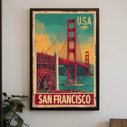 San Francisco Vintage Travel Poster