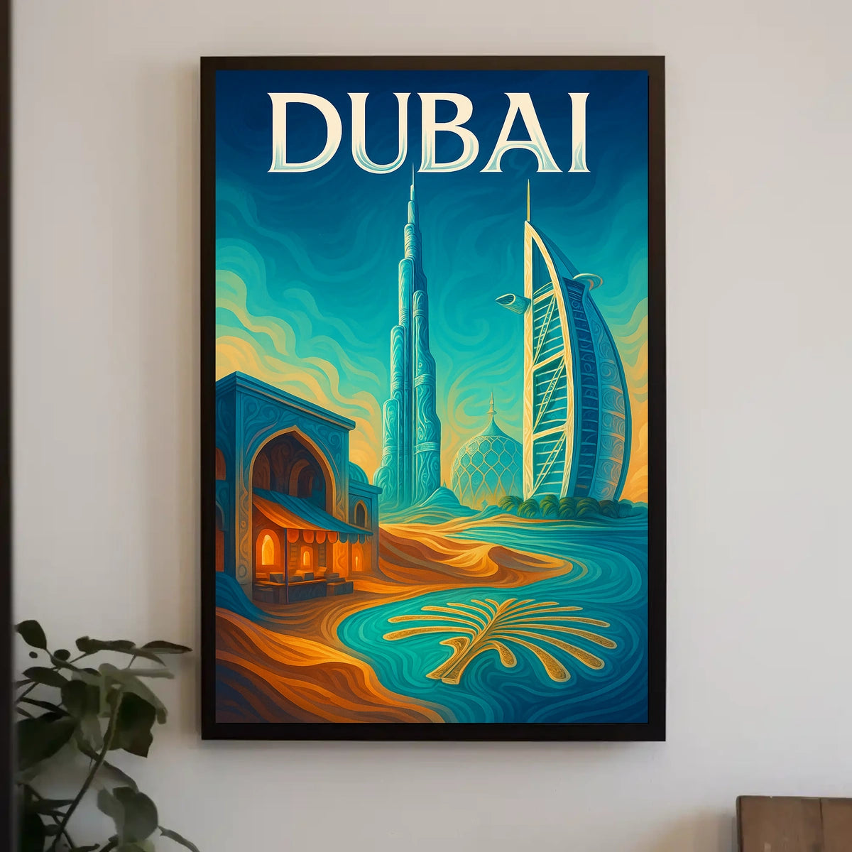 Dubai Cityscape Poster For Home Decor And Travel Lovers