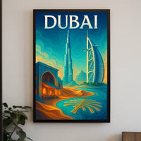 Dubai Cityscape Poster For Home Decor And Travel Lovers
