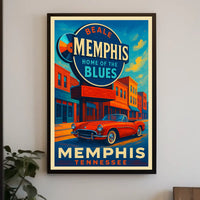Memphis Home of the Blues Poster