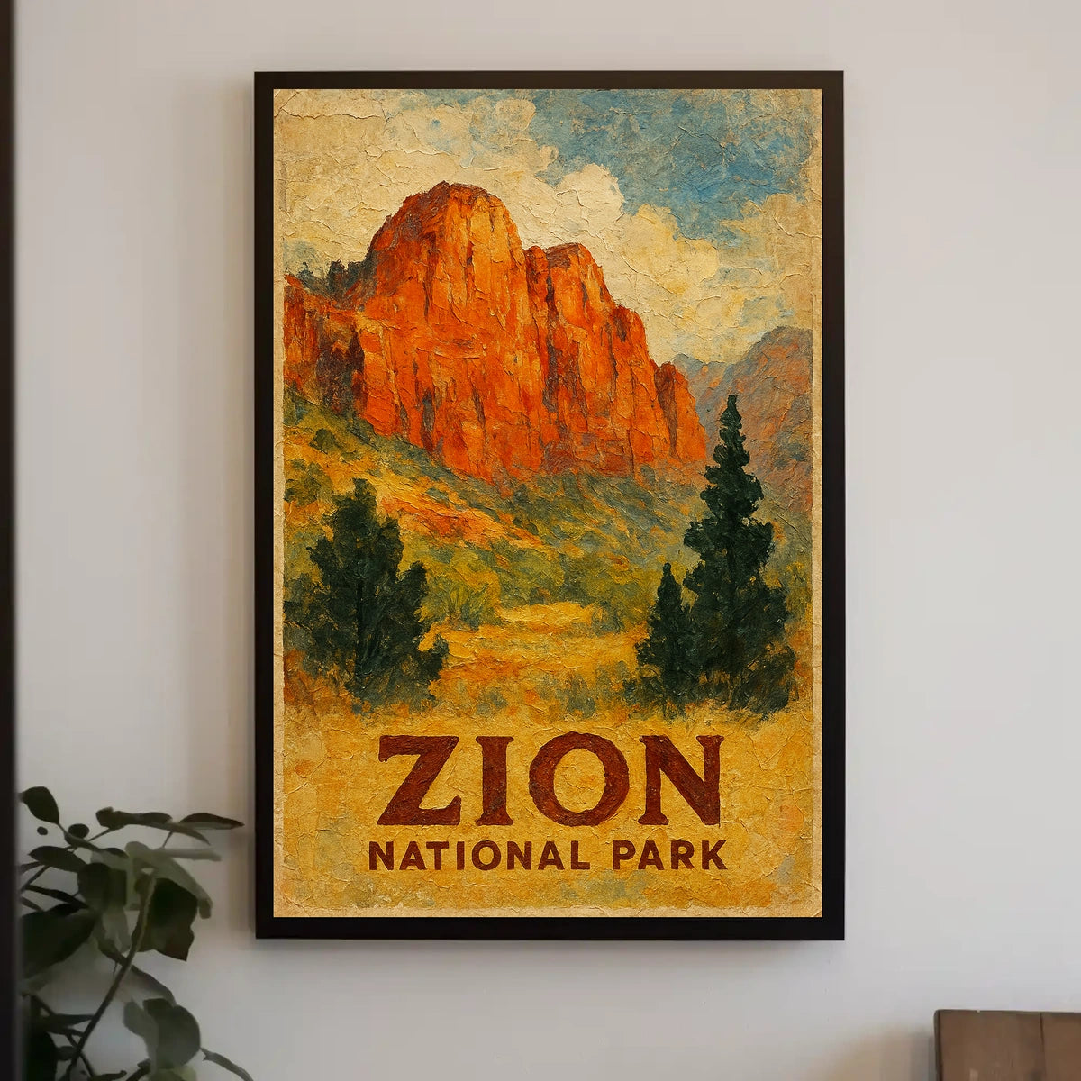 Zion Canyon Vista Scenic Landscape Traveler Poster