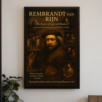 Rembrandt van Rijn The Master of Light and Shadow Poster