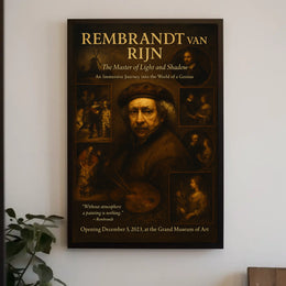 Rembrandt van Rijn The Master of Light and Shadow Poster