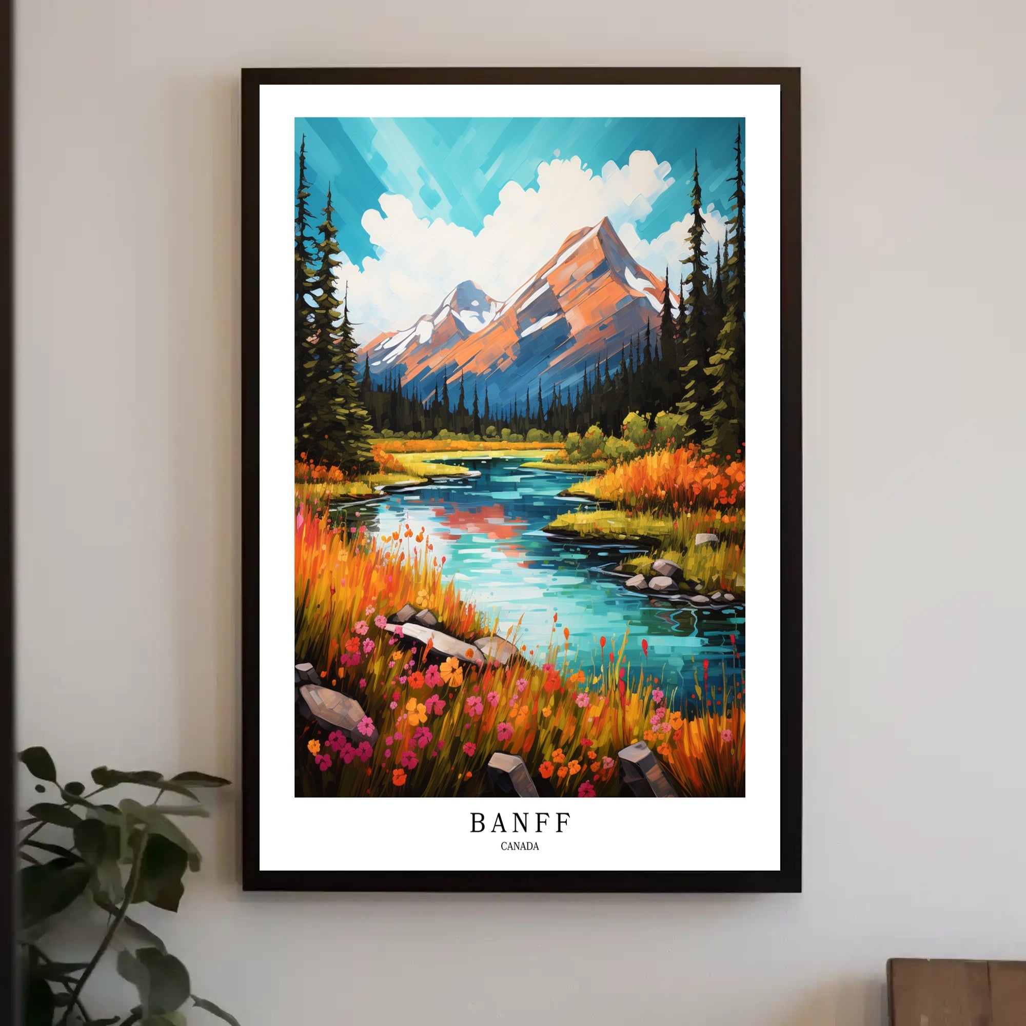 Banff Scenic Landscape Modern National Park Poster PosterGoat