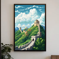 Great Wall of China Artistic Travel Poster