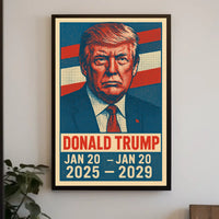 Donald Trump Presidential Term Patriotic Pop Art Poster