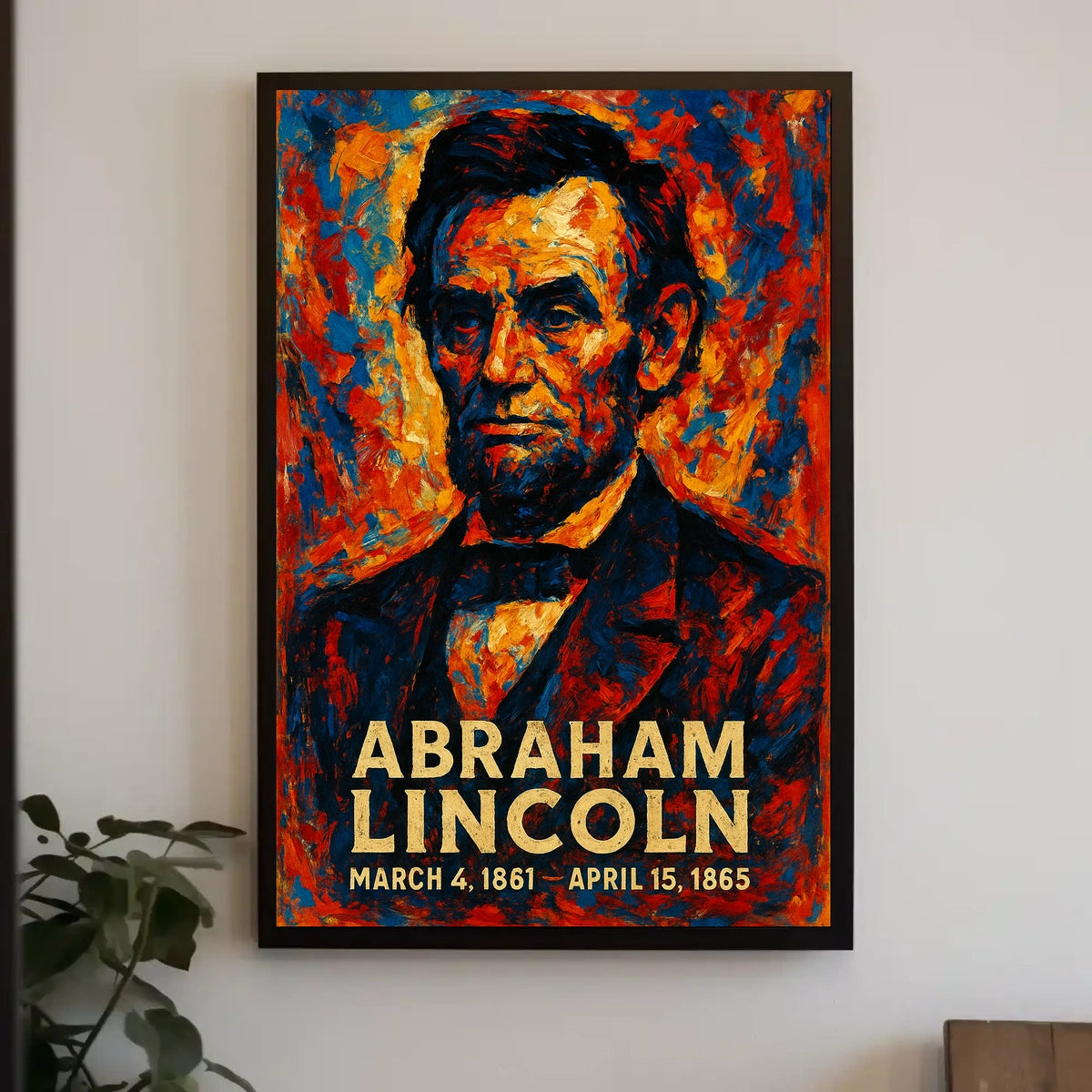 Abraham Lincoln 16th President of the United States Glitch Hop Art Poster