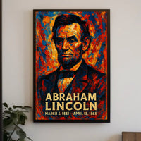 Abraham Lincoln 16th President of the United States Glitch Hop Art Poster
