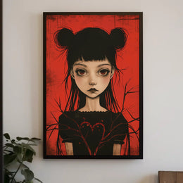 Gothic Girl Portrait Poster for Unique Home Decor PosterGoat