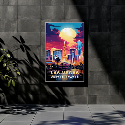 Las Vegas Vintage Travel Poster