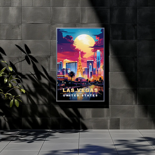 Las Vegas Vintage Travel Poster