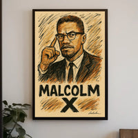 Malcolm X Iconic Leader Poster