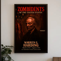 Warren G. Harding 29th President of the United States Zombidents Poster Series