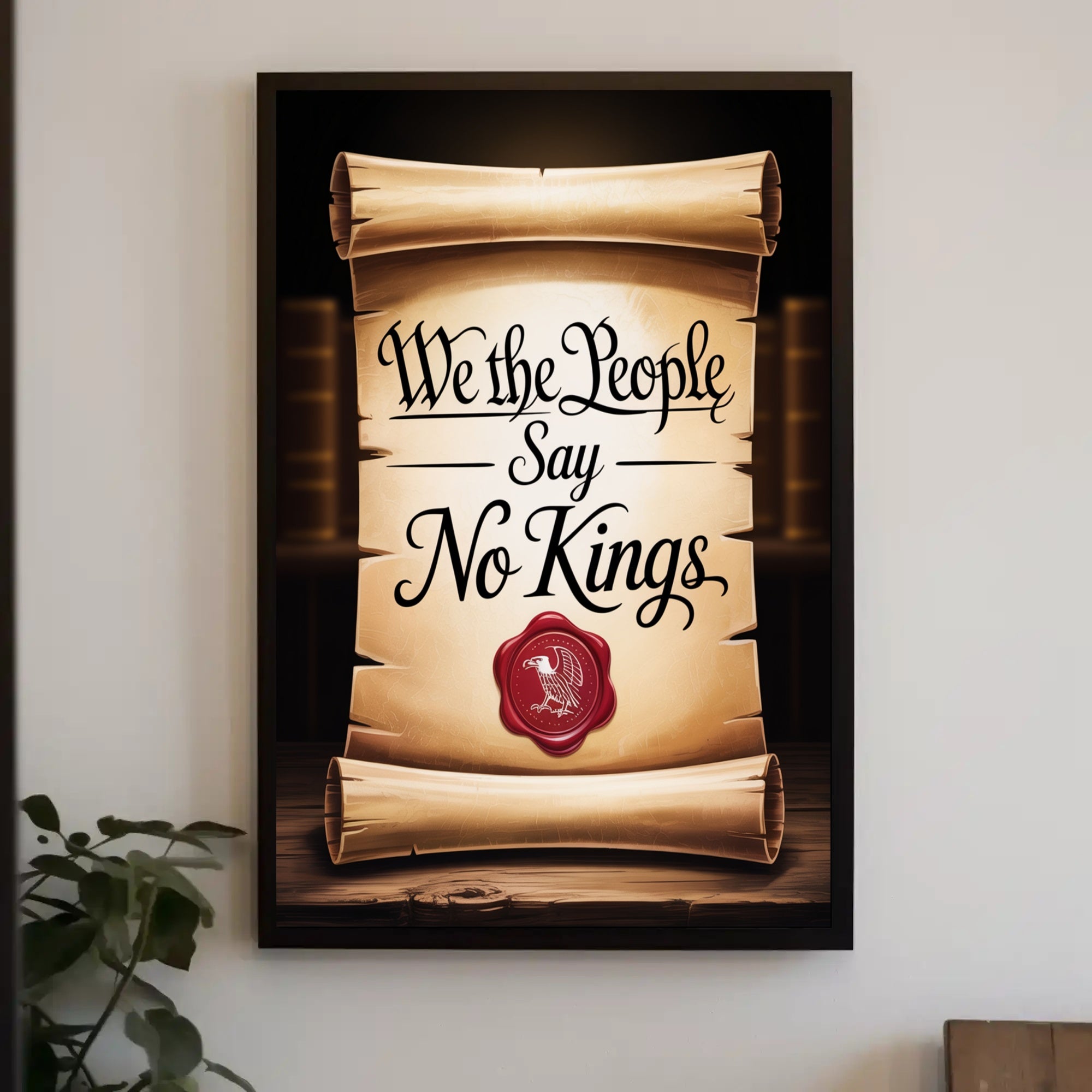 We the People Say No Kings Political Poster