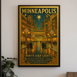 North Star Lights Minneapolis Winter Festival Poster