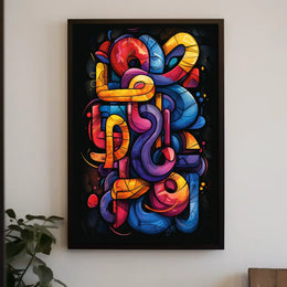 Vivid Abstract Geometry Abstract Poster