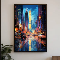 Neon Cityscape Poster