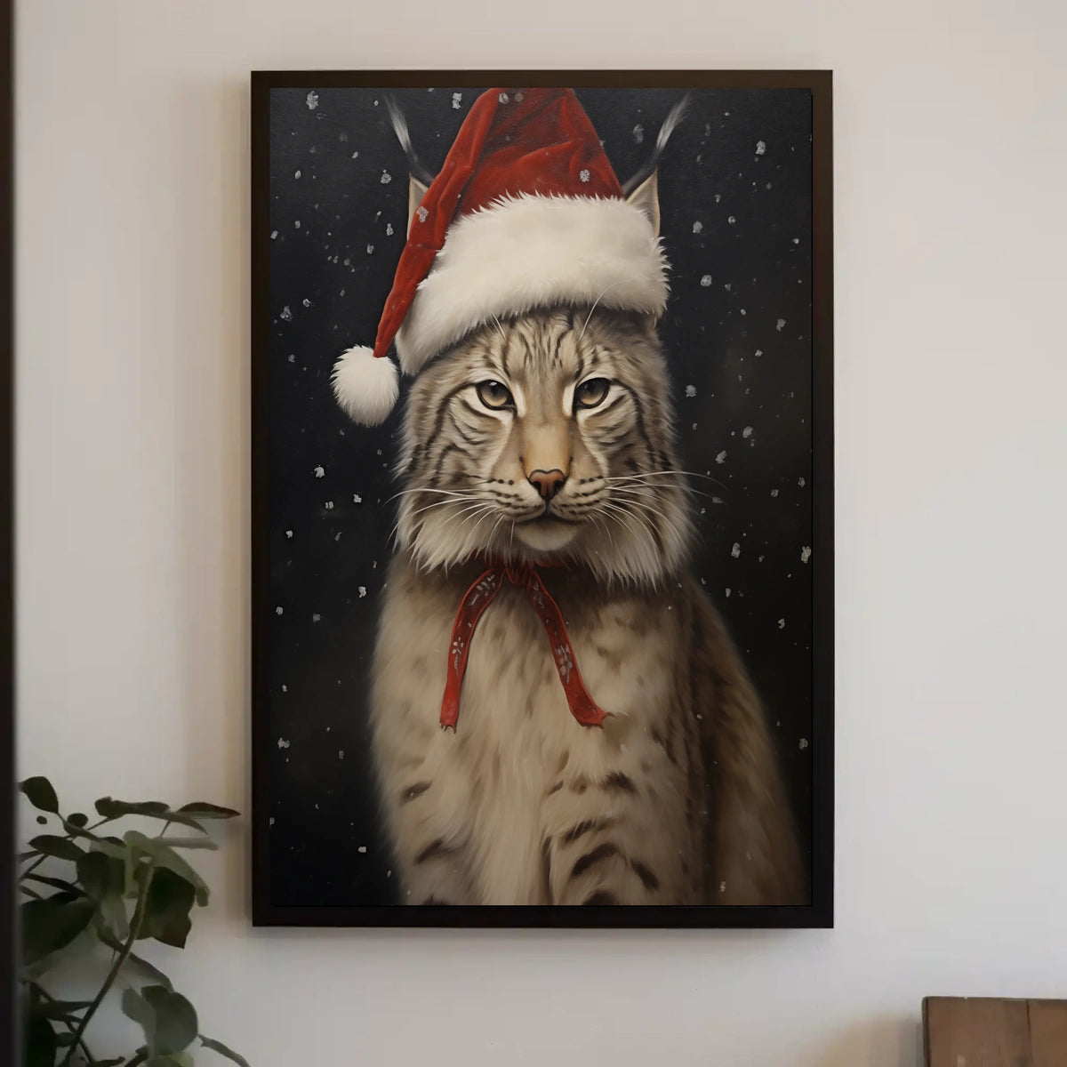 Festive Lynx In Winter Wonderland Poster
