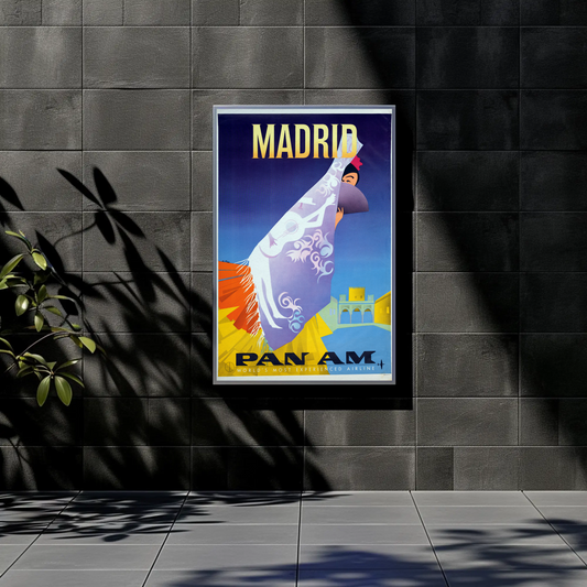 Madrid - Pan Am Travel Poster