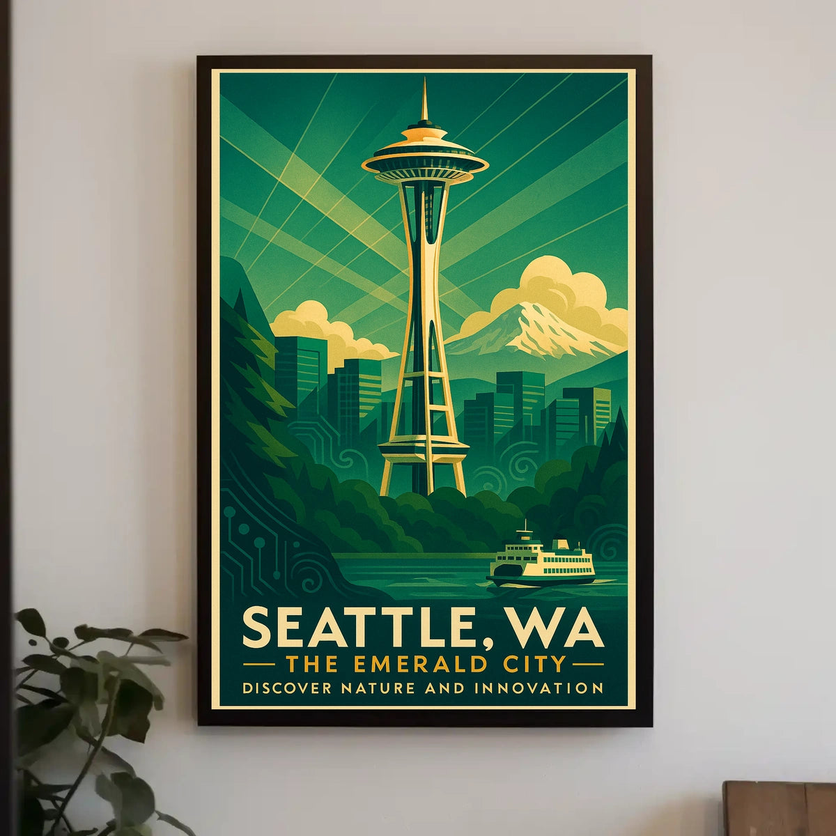 Seattle, WA The Emerald City Poster